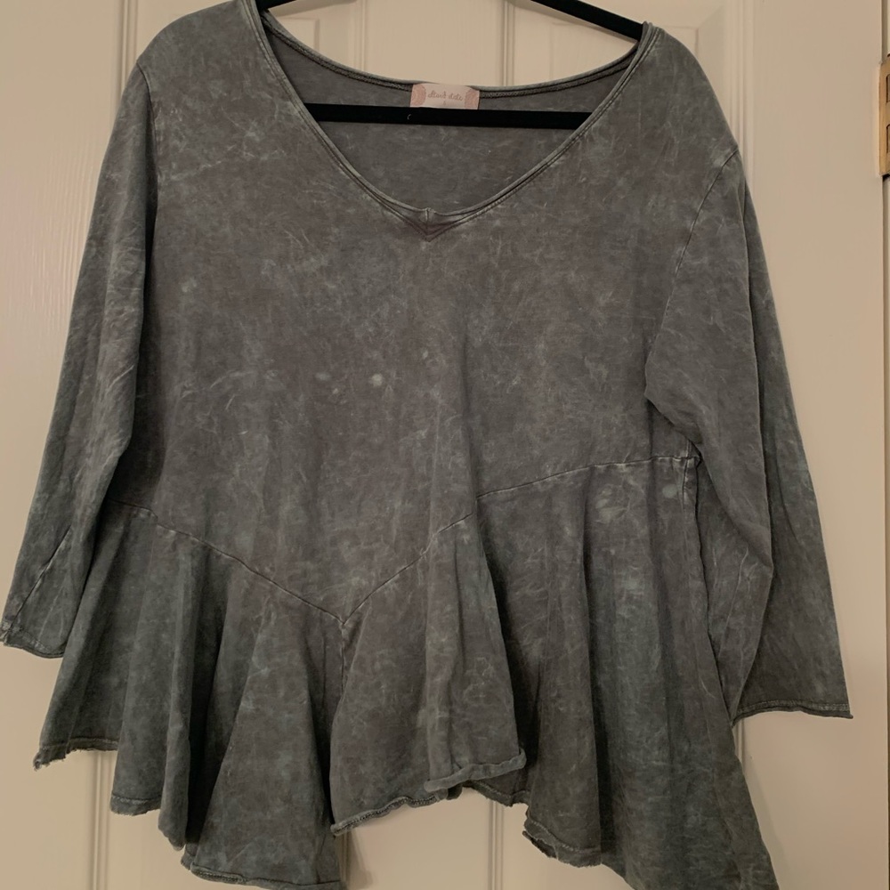 Altar’d State Asymmetrical Army Green Long Sleeve